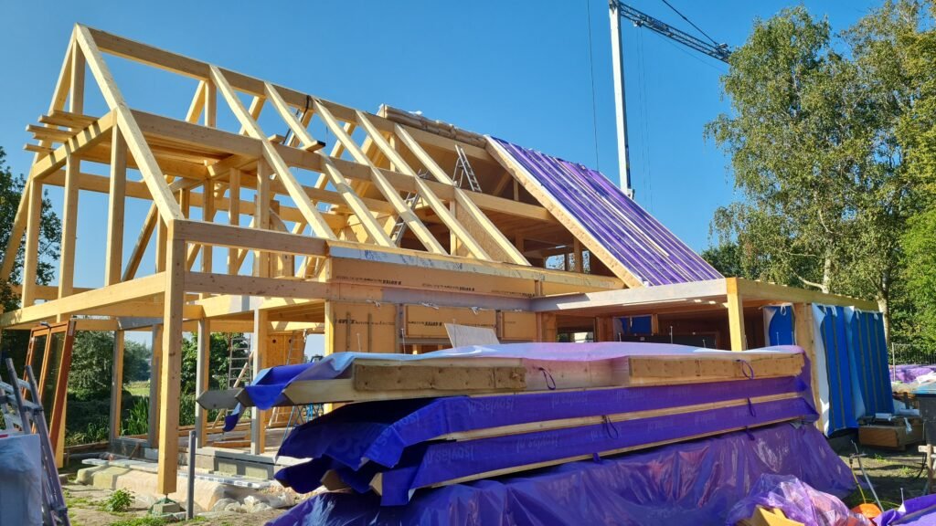 Nieuw dak constructie